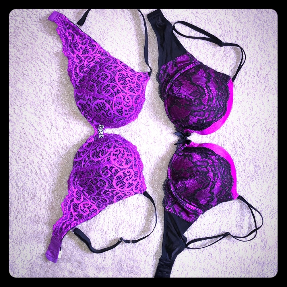 Two 34DD push up bras Victoria’s Secret and fred